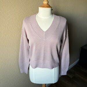 PINK ROSE V-Neck Sweater